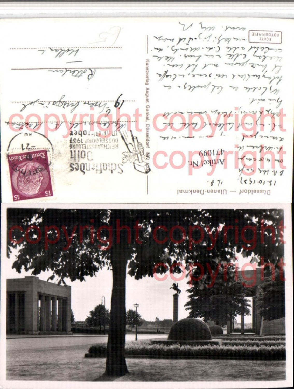 471099,Düsseldorf Ulanen-Denkmal Säule