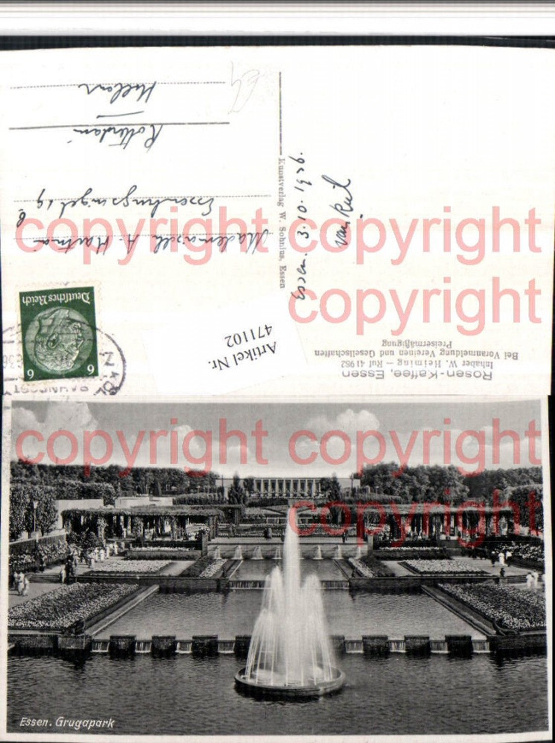 471102,Essen Grugapark Brunnen Wasserbecken