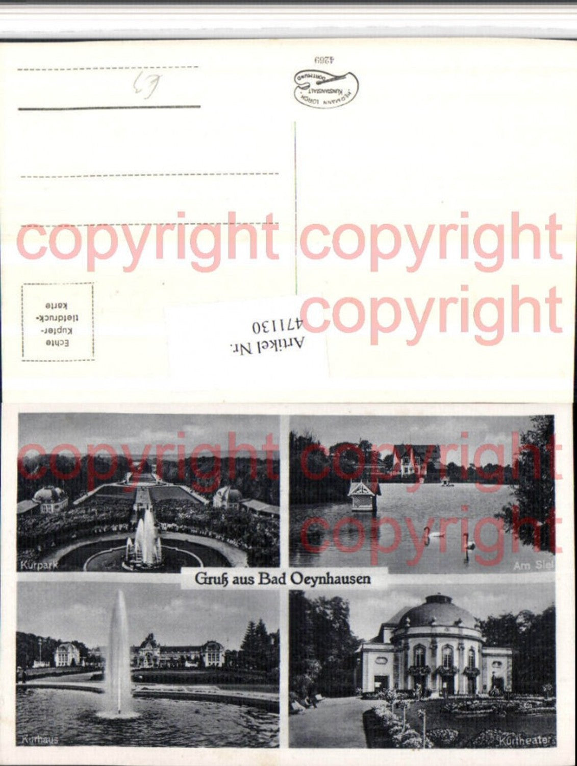 471130,Bad Oeynhausen Kurpark Kurhaus Kurtheater Mehrbildkarte