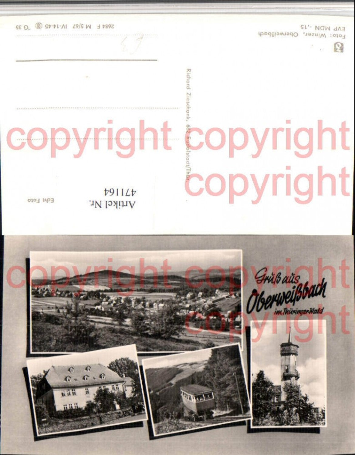 471164, Oberweißbach Total observation tower cog railway multi-view map