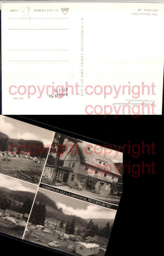 471171, Meyersgrund near Stützerbach Camping Multi-image postcard pub VEB
