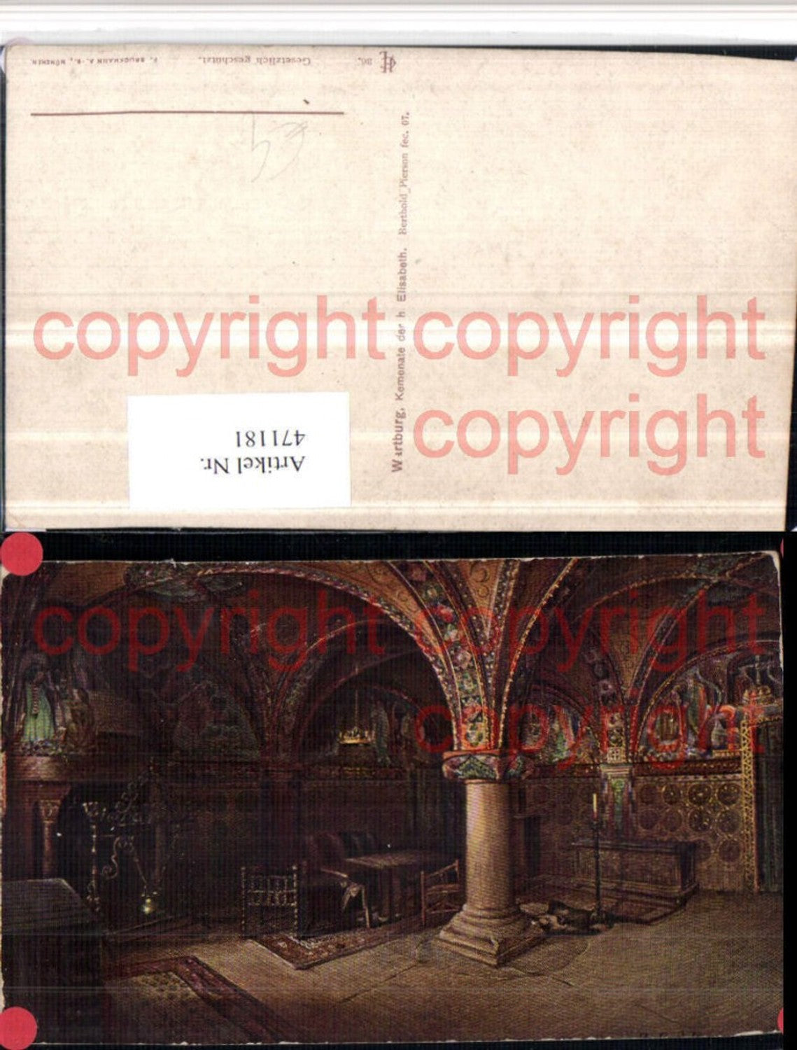 471181, Artist AK Berthold Pierson Eisenach Wartburg Kemenate