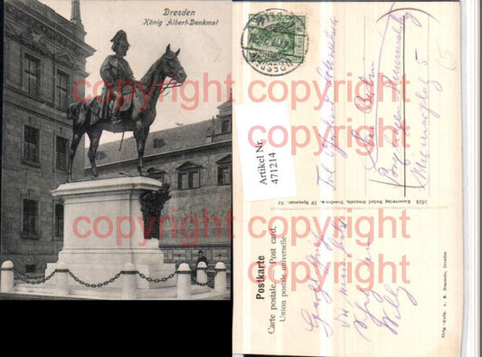471214,Dresden König Albert Denkmal Statue