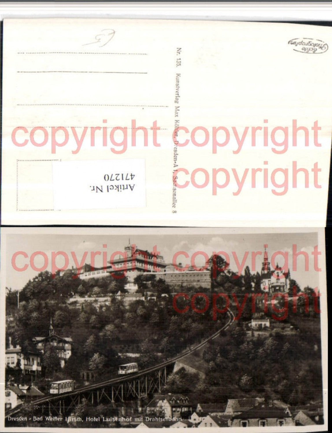 471270,Dresden Bad Weißer Hirsch Hotel Luisenhof m. Drahtseilbahn