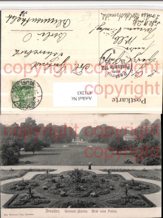 471283,Dresden Großer Garten Blick vom Palais pub Hermann Poy 684