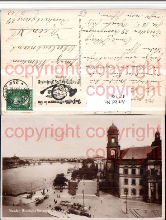 471286,Dresden Brühlsche Terrasse Ständehaus Fluss
