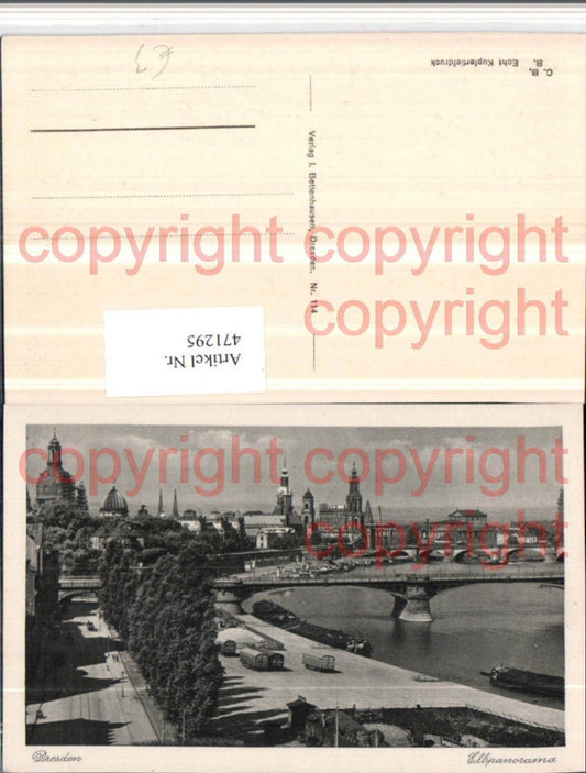 471295,Dresden Teilansicht Elbpanorama Brücke