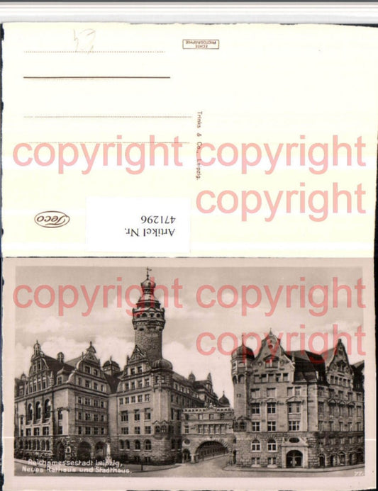 471296,Leipzig Neues Rathaus u. Stadthaus pub Trinks & Co