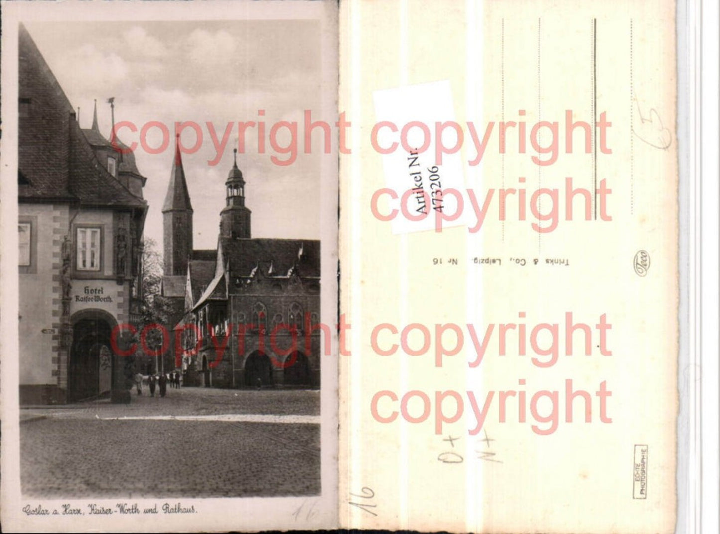 473206,Goslar am Harz Kaiser-Worth u. Rathaus Hotel