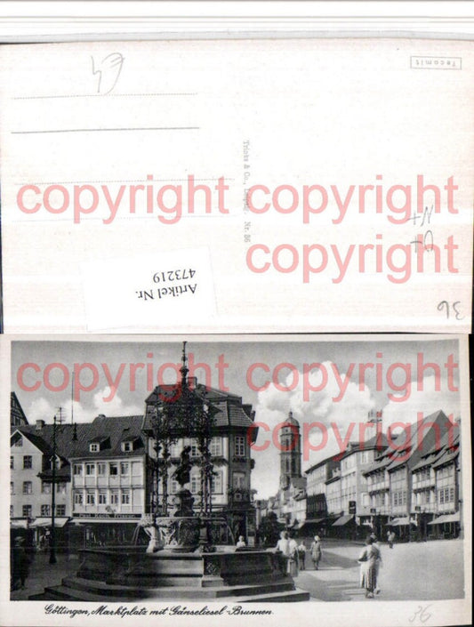 473219,Göttingen Marktplatz m. Gänseliesel-Brunnen
