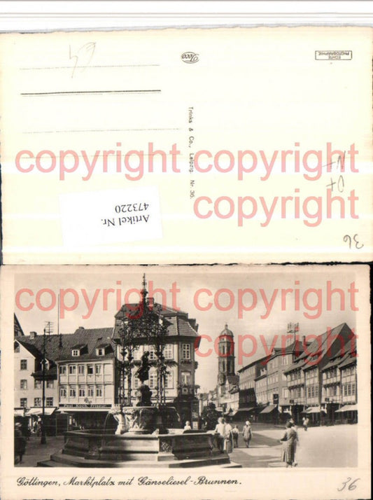 473220,Göttingen Marktplatz m. Gänseliesel-Brunnen