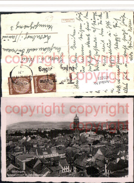 473221,Göttingen Teilansicht m. St. Jakobikirche Kirche