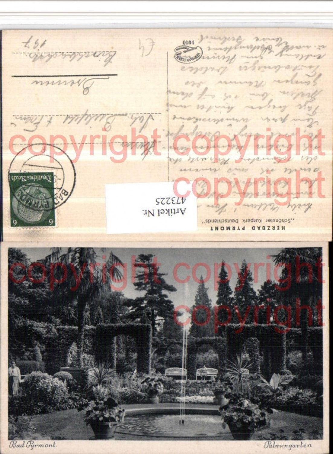473225,Bad Pyrmont Palmengarten Brunnen