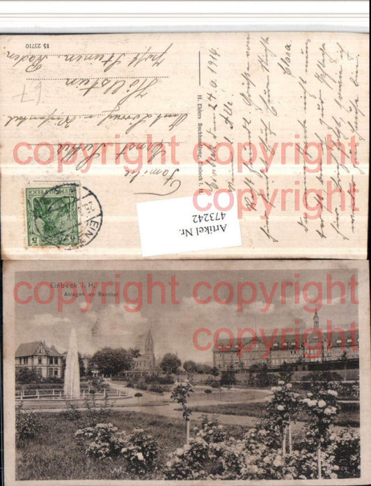 473242,Einbeck im Harz Anlagen am Bahnhof Brunnen