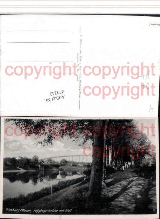 473243,Nienburg an d. Weser Fußgängerbrücke Brücke m. Wall