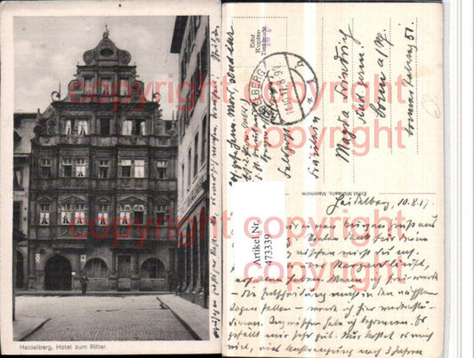 473339, Heidelberg Hotel zum Ritter