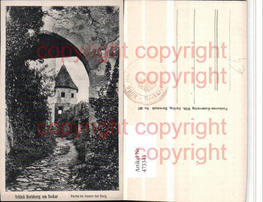 473343, Hornberg Castle on the Neckar River near Neckarzimmern, interior view of the castle