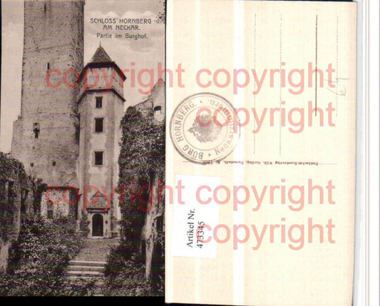 473345, Hornberg Castle on the Neckar River near Neckarzimmern, courtyard area