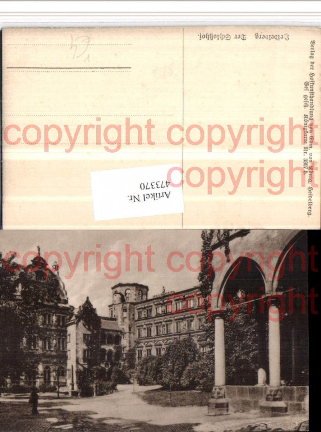 473370,Heidelberg Schloss Schlosshof pub Edmund v. König 3307b