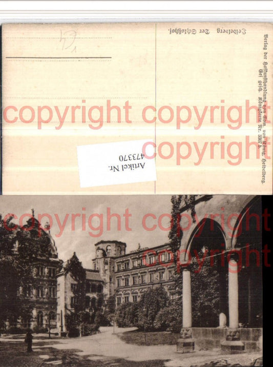 473370, Heidelberg Castle Courtyard Pub Edmund v. König 3307b