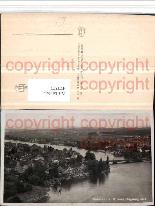 473377, Konstanz on Lake Constance, partial view, aerial photograph