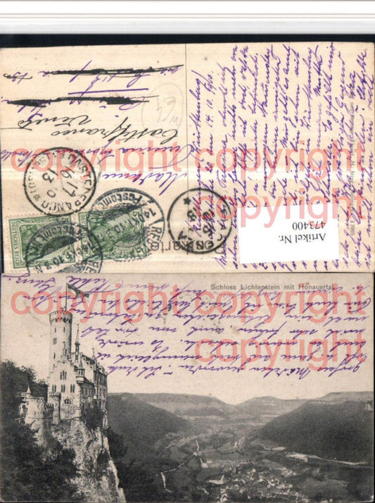 473400, Lichtenstein Castle m. Honauertal b. Honau