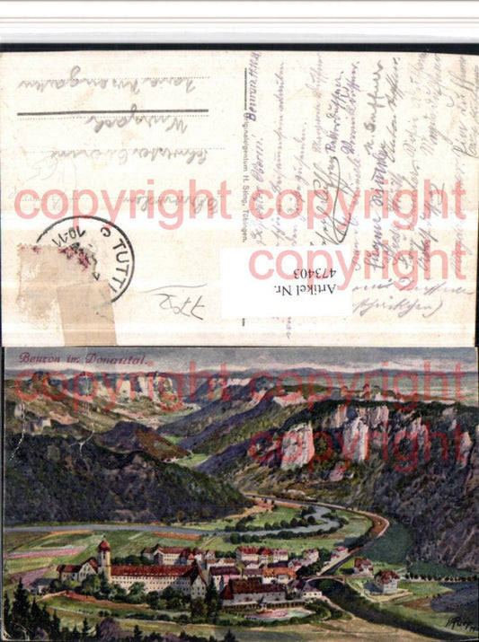 473403, Artist AK A. Ruep Beuron in the Danube Valley Total