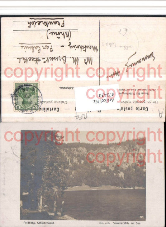 473430,Rare photo AK Feldberg in the Black Forest Summer stillness at the lake