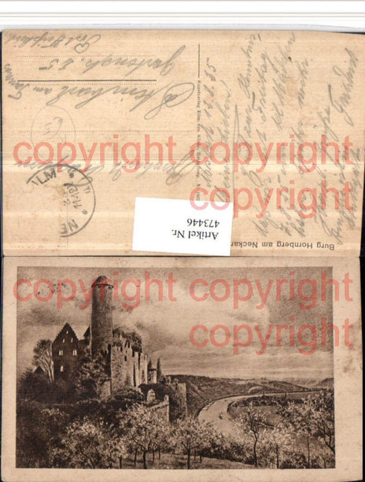 473446, Artist AK Burg Hornberg am Neckar near Neckarzimmern