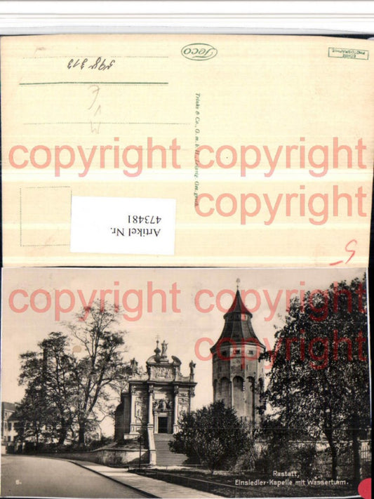 473481, Rastatt Hermitage Chapel with Water Tower, Turm pub Trinks &amp; Co