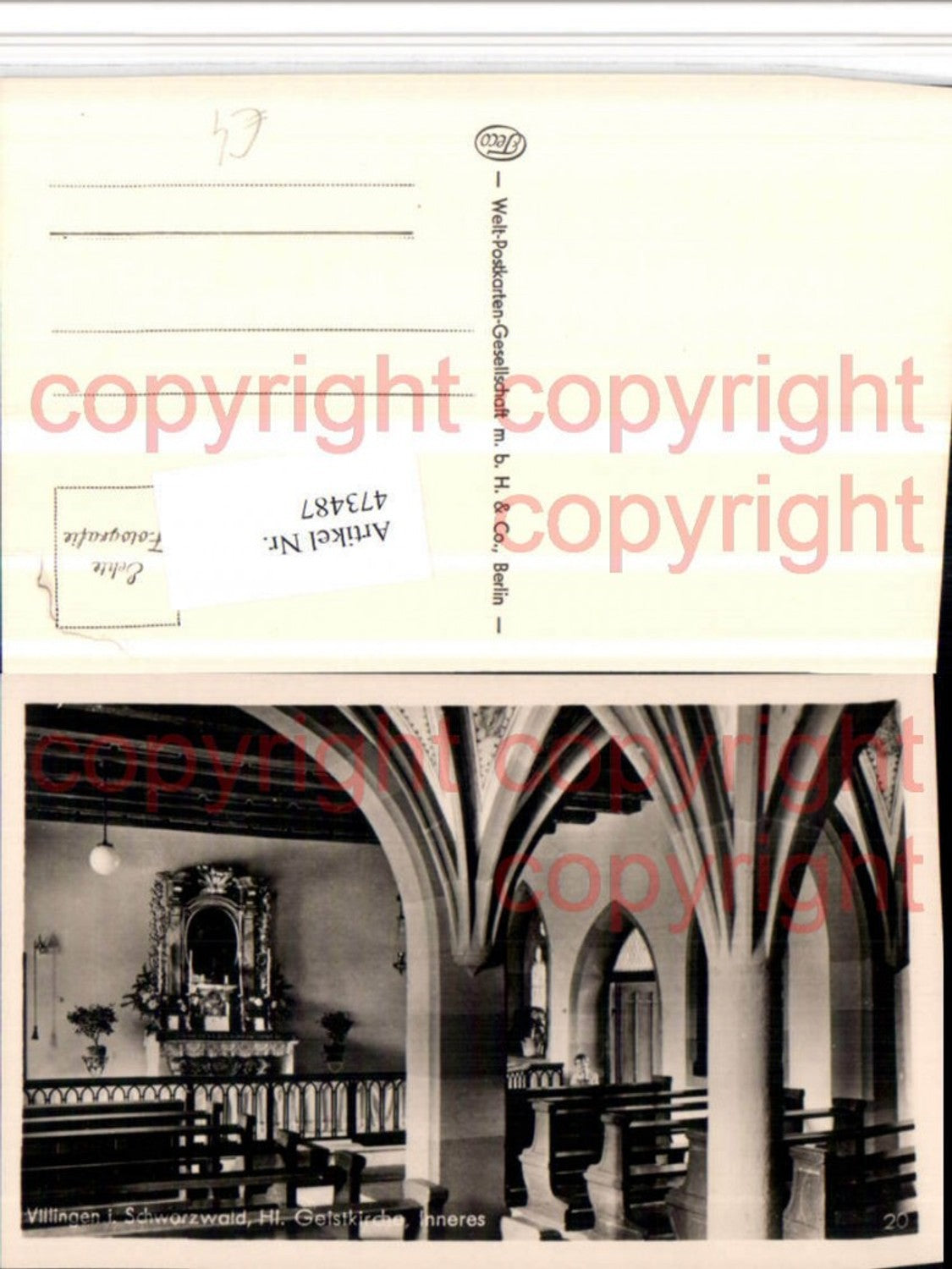 473487,Villingen im Schwarzwald Heilig-Geist-Kirche Innenansicht
