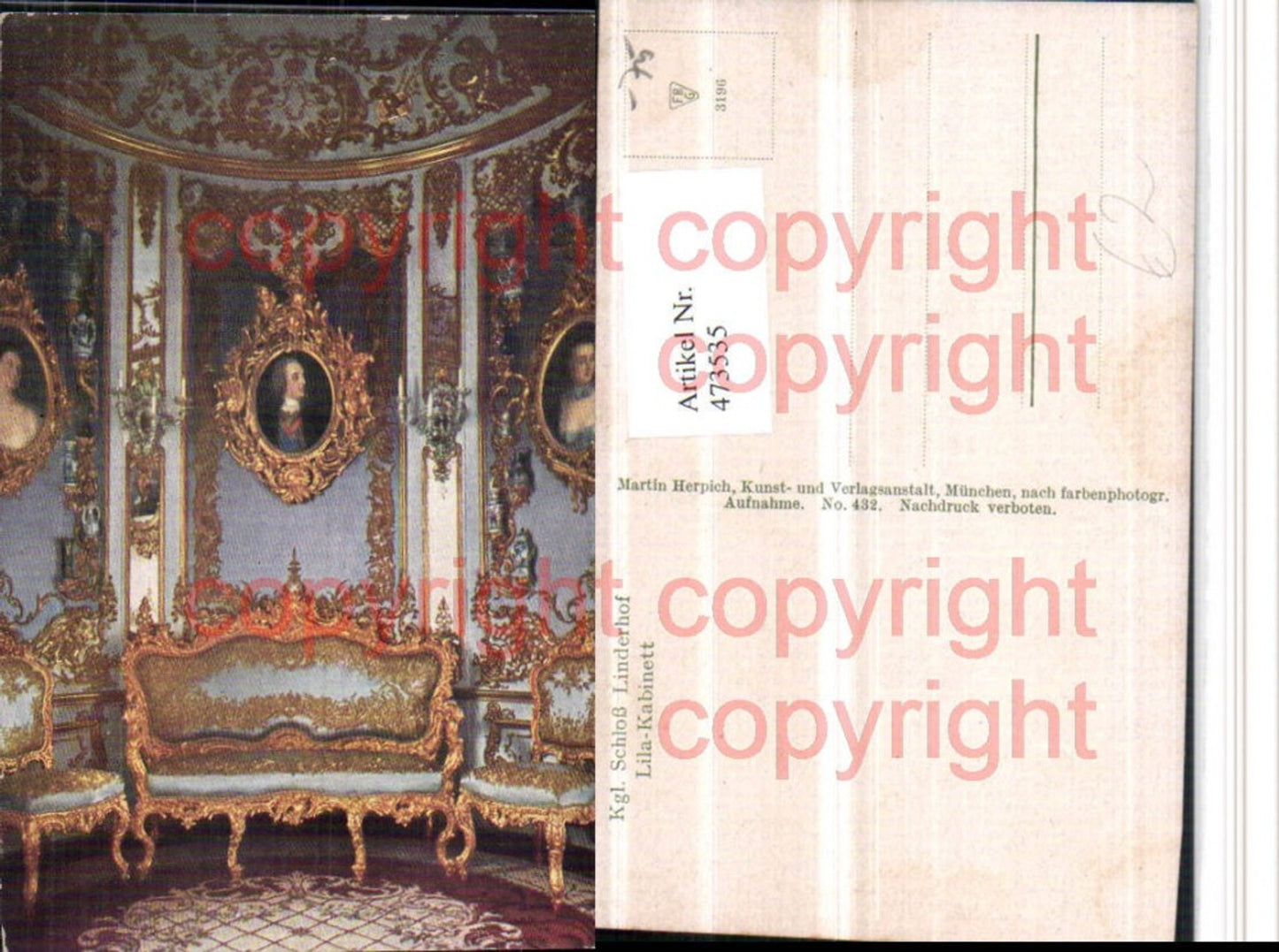 473535,Schloss Linderhof b. Ettal Lila-Kabinett Innenansicht