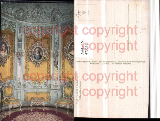 473536,Schloss Linderhof b. Ettal Silber-Kabinett Innenansicht