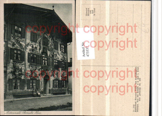 473537,Mittenwald Bemaltes Haus Gebäude