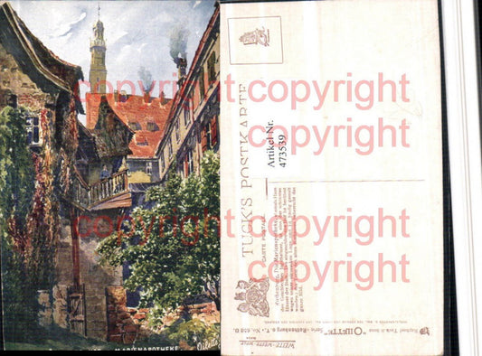 473539,Künstler AK Rothenburg Marienapotheke pub Raphael Tuck 658B