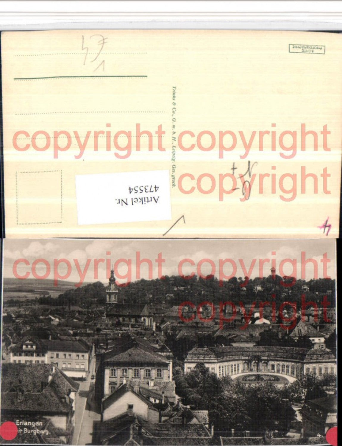 473554, Erlangen Totale m. Burgberg pub Trinks &amp; Co