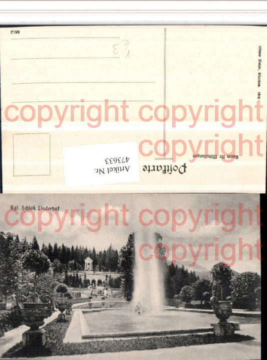 473633,Schloss Linderhof b. Ettal Fontäne pub Ottmar Zieher