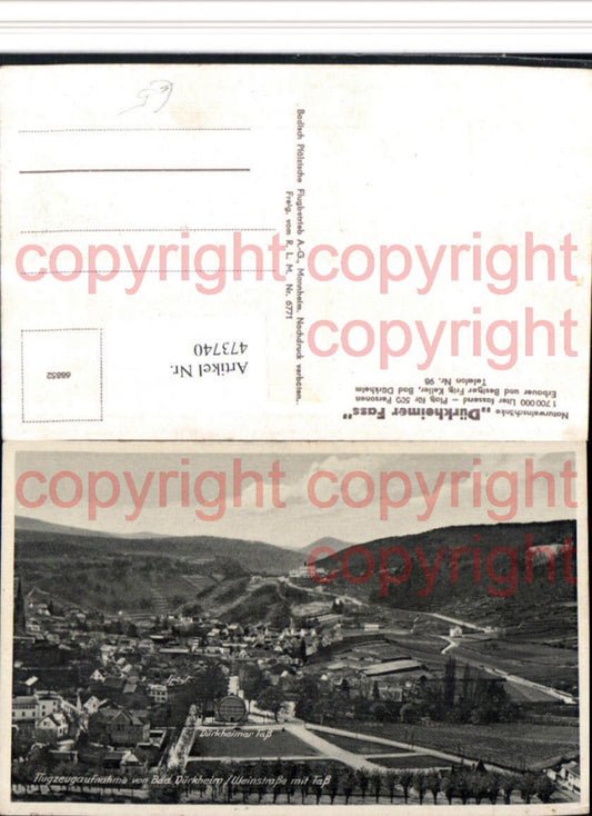 473740,Bad Dürkheim an d. Weinstraße m. Fass Totale Fliegeraufnahme