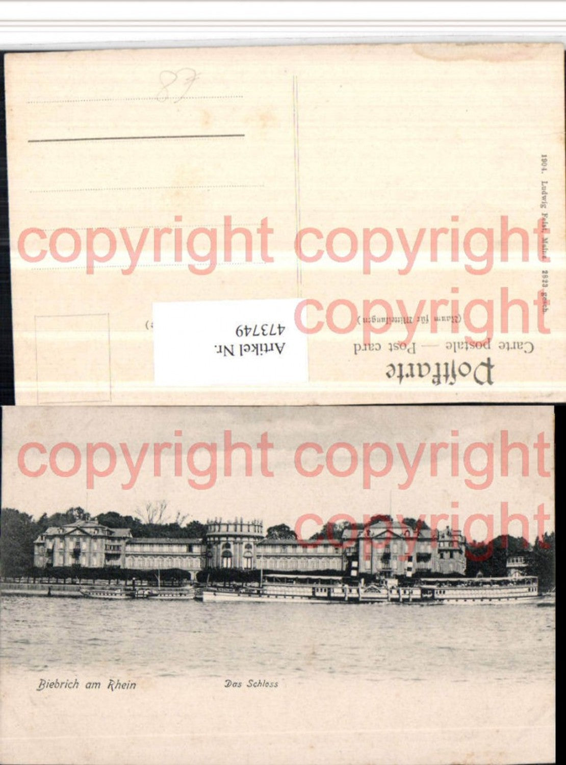 473749,Wiesbaden Biebrich am Rhein Schloss Dampfer Schiff