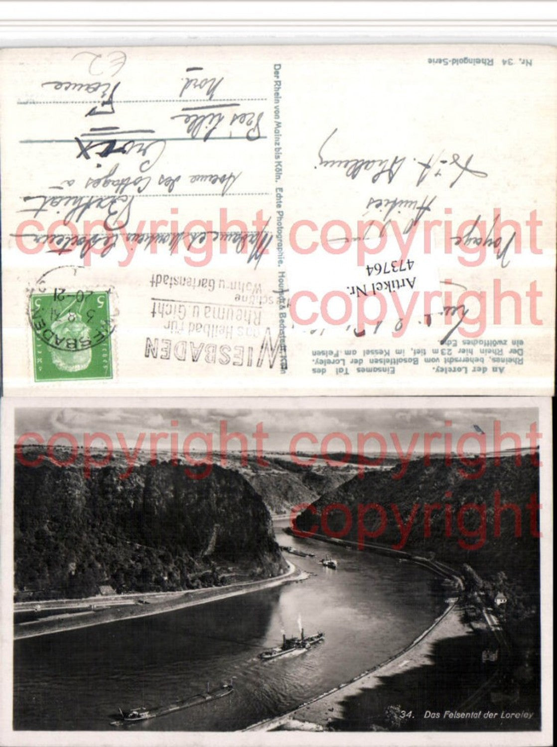 473764,Felsental Loreley Felsen b. St. Goarshausen Fluss