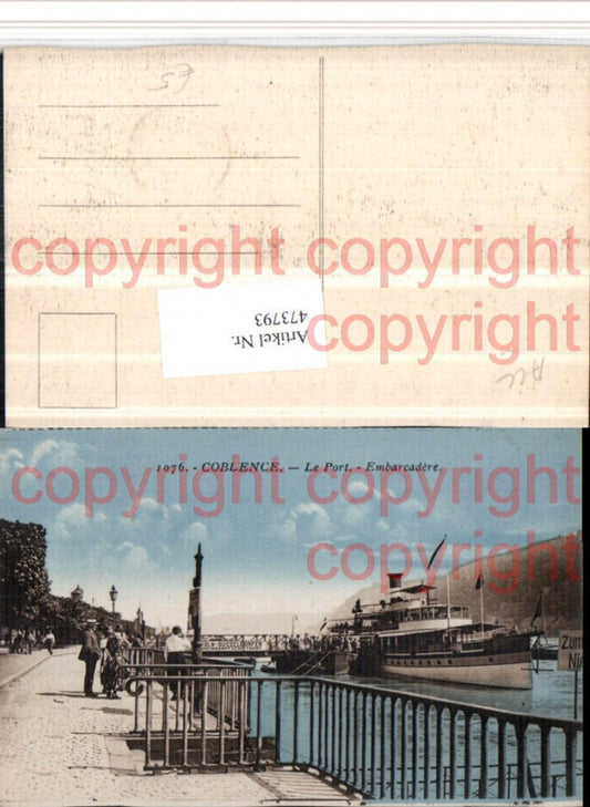 473793,Coblence Koblenz Le Port Embarcadere Hafen Dampfer