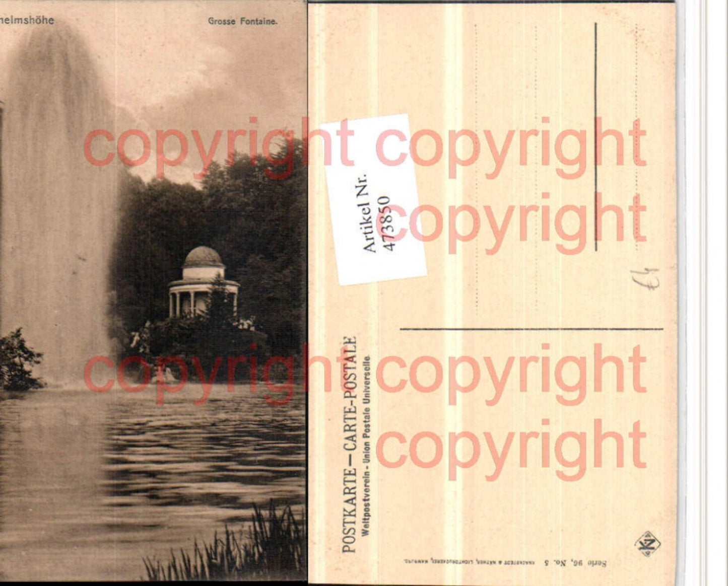 473850,Kassel Wilhelmshöhe Große Fontaine Fontäne