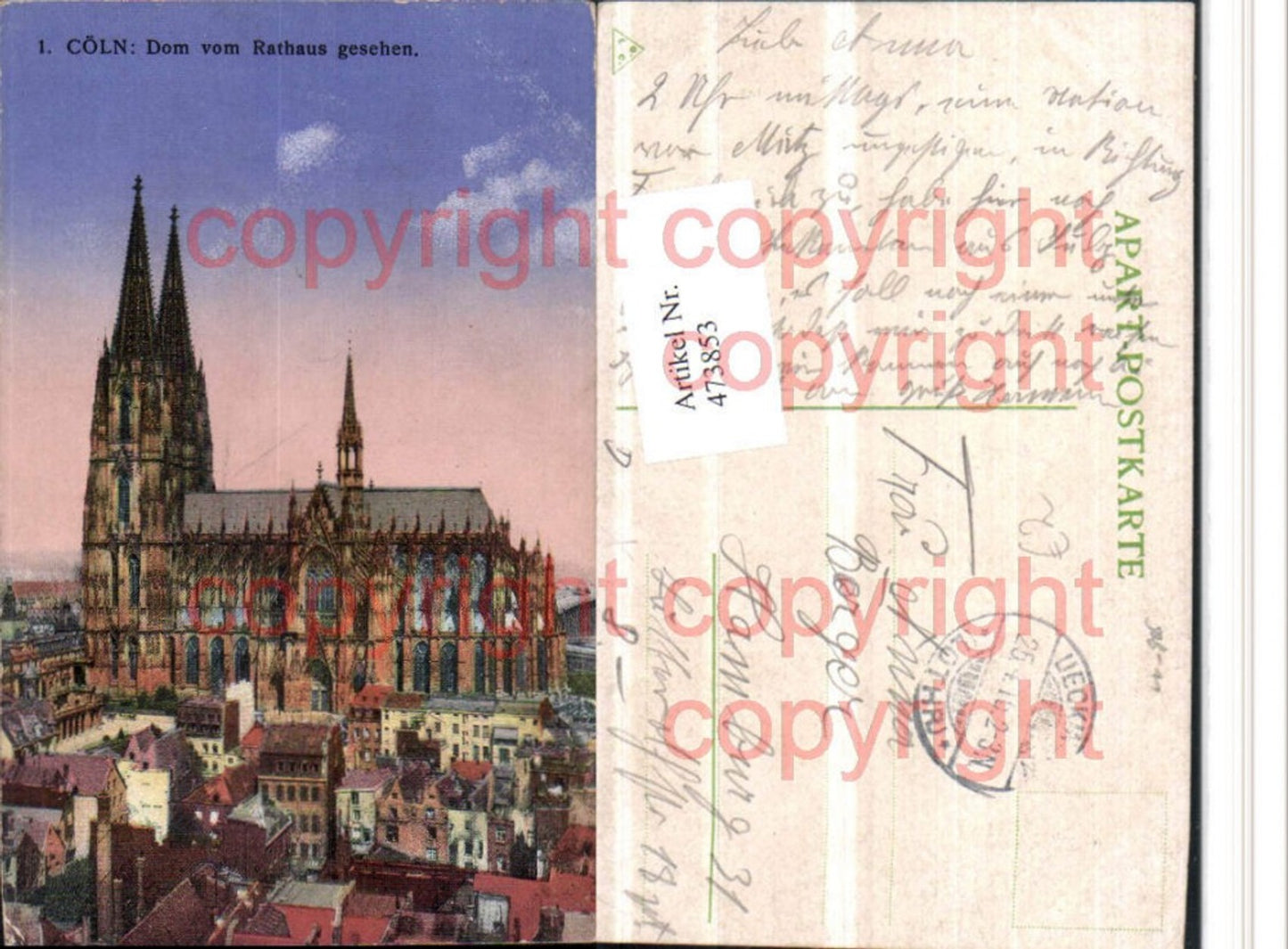 473853,Cöln Köln am Rhein Dom Kirche vom Rathaus