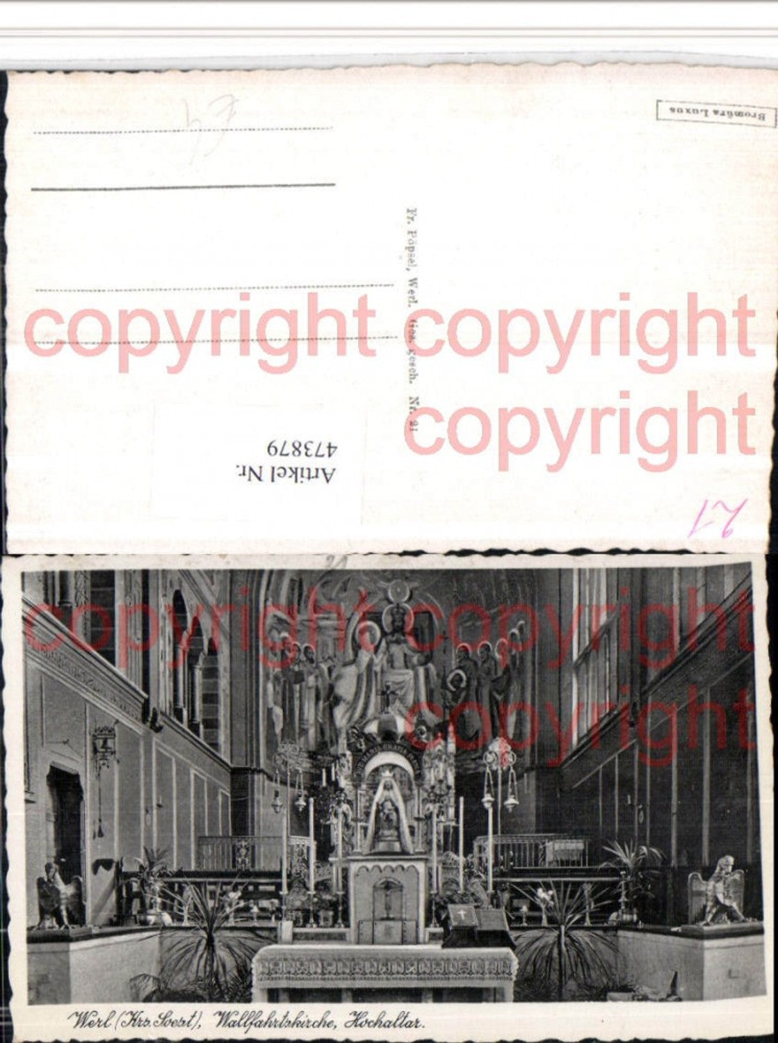 473879,Werl Wallfahrtskirche Kirche Hochaltar Innenansicht