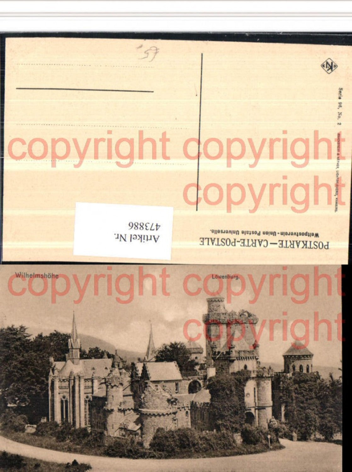 473886,Kassel Wilhelmshöhe Löwenburg