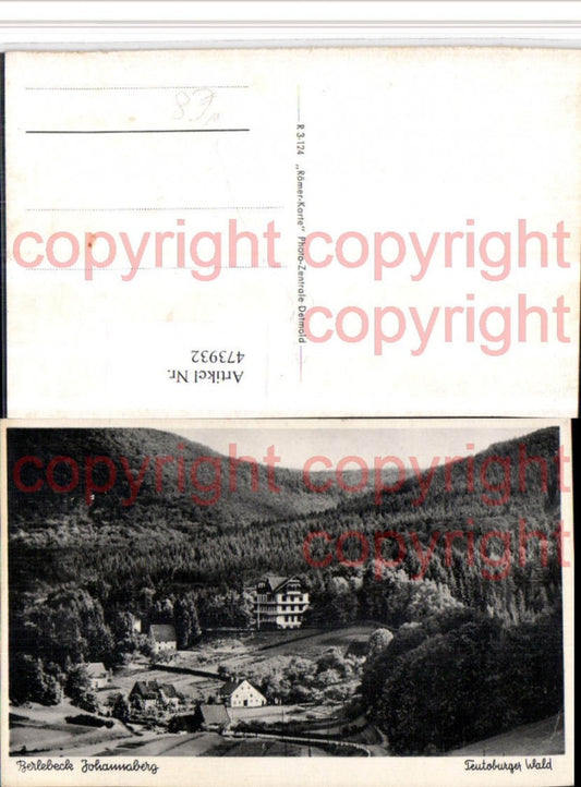 473932,Teutoburger Wald Berlebeck Johannaberg b. Detmold