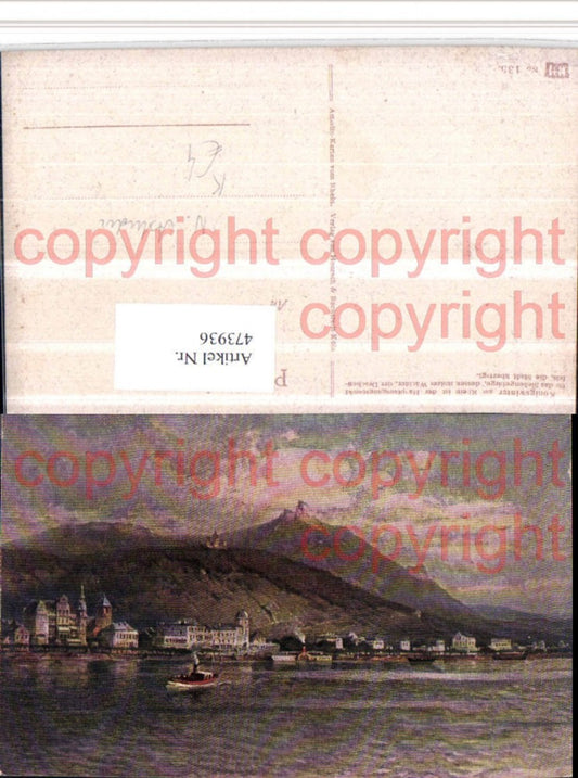 473936,Künstler AK N. Astudin Königswinter am Rhein Totale