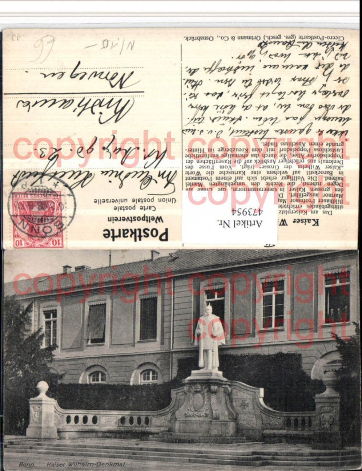 473954,Bonn am Rhein Kaiser Wilhelm-Denkmal Statue