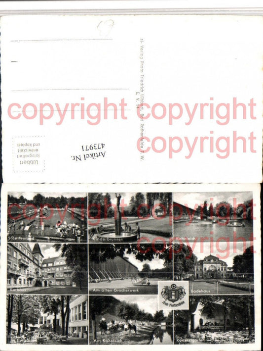 473971,Bad Rothenfelde Freibad Badehaus Gradierwerk Mehrbildkarte