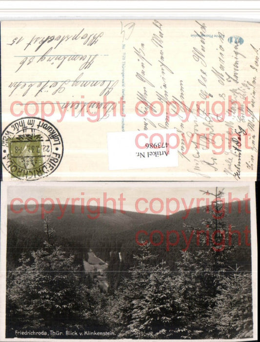 473986,Friedrichroda Blick vom Klinkenstein